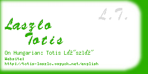 laszlo totis business card